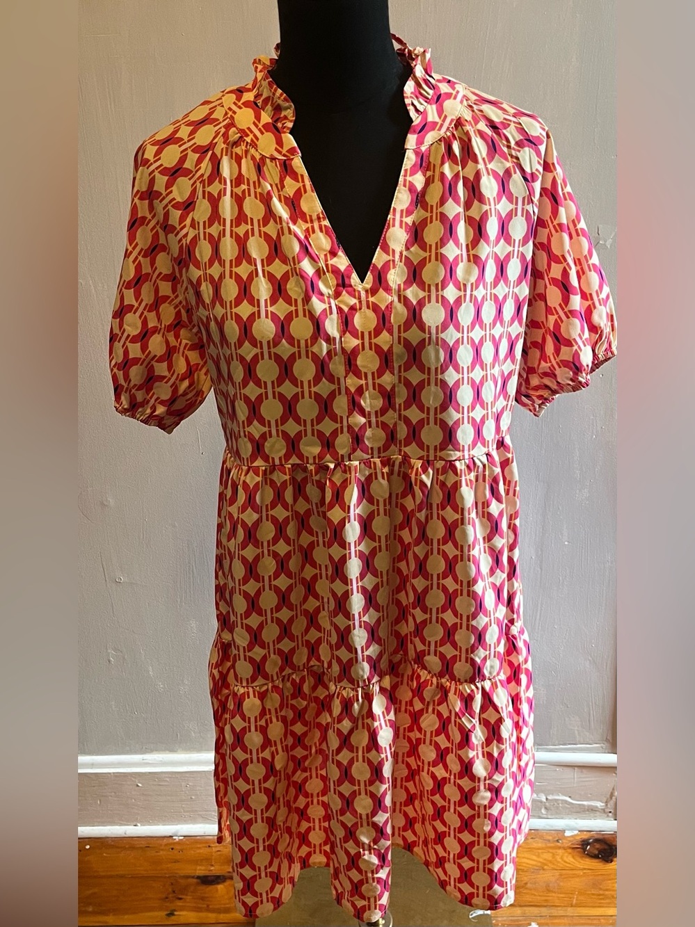 Jodifl Tiered V Neck Dress Size Small NWOT’s